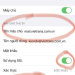 Hướng dẫn thay đổi Máy chủ Mail trên điện thoại iPhone
