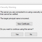 Khắc phục lỗi "The Server...Security Certificate that Cannot be Verified" trên outlook