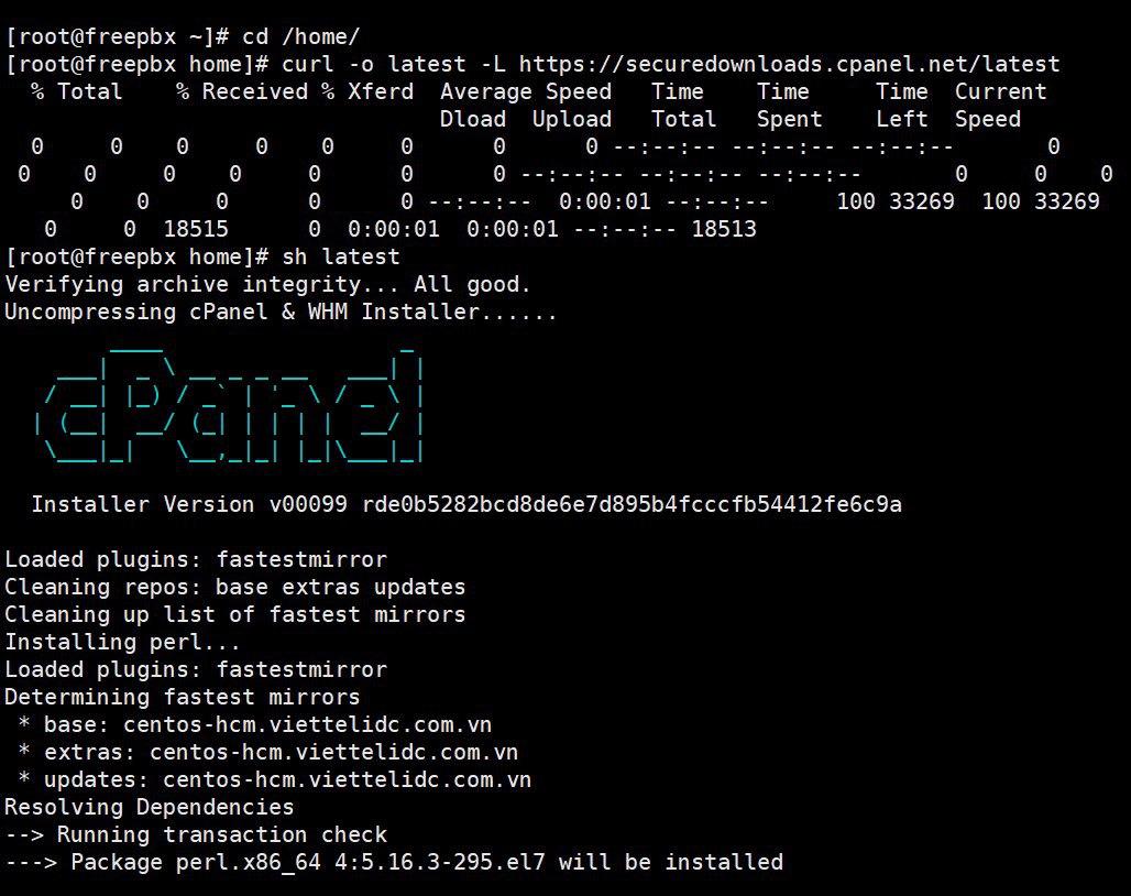 Hướng dẫn cài đặt WHM/cPanel trên Centos 7 1 WHM