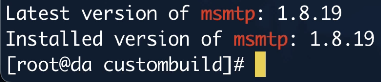 Nâng cấp phiên bản msmtp trên DirectAdmin
