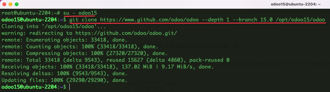 Hướng dẫn cài đặt Odoo 15 trên Ubuntu 22.04
