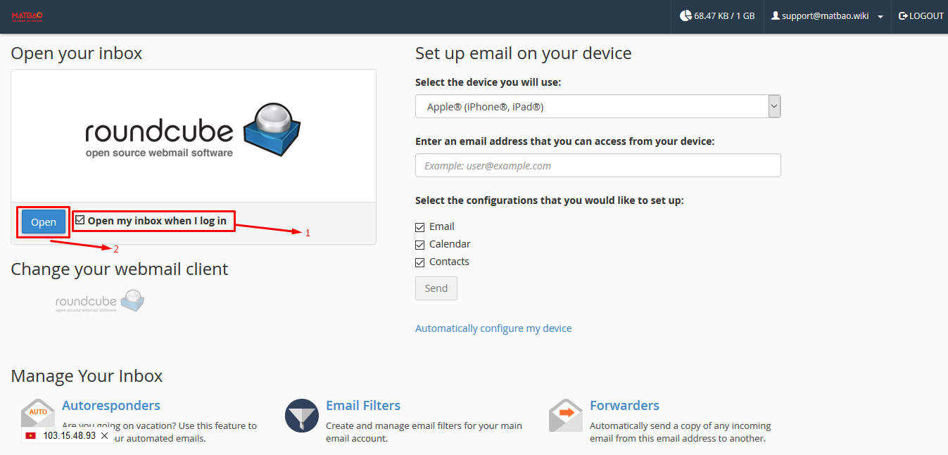 su dung webmail tren email pro